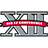 Static image of NCAA Football 2005 logo featuring EA Sports branding, large gray 'XII' numeral with red horizontal bar, and circular silver border.