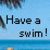 Animated summer-themed icon with four quadrants showing beach scene, sun wearing sunglasses, and 'It's Summer Time!' text surrounded by flowers.