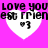 Pixelated text and heart symbols on a bright pink background with two identical repeated sections.