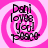 Four identical pink and white spiral-patterned icons with black text reading "Dahj Loves You!" and "P.S. 2008" arranged in a