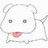 A 48x48 pixel buddy icon featuring a white cartoon hamster on the left and black background with text on the right, displayed as part of an animated contact sheet.