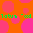 Bright orange background with scattered pink circles; green text 'Tatum Rox!! Tatum Rox!!' repeated twice horizontally.