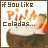 Animated contact sheet of three frames showing a coconut drink with text changes, featuring pixelated brown and orange lettering on white background.