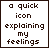A 4x4 contact sheet of a pixelated animated icon showing text-based frames with question marks and a top-left explanation box, all on a dark brown background with gray transparency.