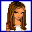 Pixel art of a woman with long brown hair in white top, displayed across multiple showing animation changes and text variations