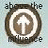A circular icon with a white cross at its center, surrounded by concentric rings of brown and white on a light blue background.