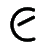 Black curved line with diagonal stroke on light gray background, pixelated rendering style