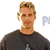 Two side-by-side frames of a pixelated image showing the same person in different backgrounds, one plain white and one with yellow and blue elements.