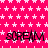 A static image with a bright pink background covered in small white stars, displaying the word "SCREAM" in bold black letters repeated across the top and middle sections.