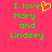 Green pixelated text on a bright pink background reads "I love Mary and Lindsey" with a yellow heart symbol replacing the word "love" in the left view.