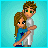 Animated pixel art contact sheet showing a couple embracing with changing text overlays across 24 frames, transitioning from physical embrace to abstract text messages on a cyan background.