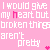 A static contact sheet of 23 animated frames showing a repeating text-based design with pink and white pixelated lettering on a solid pink background, featuring repeated phrases about broken things not being pretty alongside small heart symbols.