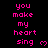 A static digital image displays repeated text and symbols in bright pink on a black background.