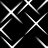 Black background with white intersecting lines forming diamond shapes, some lines appear blurred or faded.