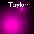 Four display the name 'Taylor' in white pixelated text over a purple gradient background with shifting light effects