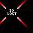 Pixelated static image with dark background, four diagonal red-pink lines radiating from center, and white text reading '50 LOST' in blocky font.