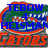 Pixelated static image with blue text reading "TEBOW 4 HEISMAN" over a green and red background with a red border.