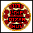 Pixelated pizza slice with red pepperoni and cheese, overlaid with red text reading "I'M LIKE PIZZA HUT" on the left , and "EVERYONE GATHERS AROUND THE GOOD STUFF" on the right , with a central showing a cartoon woman in a red dress standing in front of the pizza