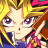 Pixelated anime-style buddy icon featuring a character with blonde hair and purple eyes on the left, next to green text reading "Original Icons .com" on a dark green background.