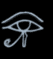 A grayscale animated sequence of stylized eye symbols and abstract shapes on a black background, transitioning through multiple forms.