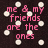 Pixelated pink text on dark background with white dots, reading "me & my friends are the ones out the car window" and "who wave to random people", static image.