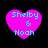 Four pink heart-shaped icons with cyan text "Shelby & Noah" on black background, each displaying different pixelation and color variations.