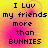 Four identical display pixelated text on a yellow-to-pink gradient background with visible noise