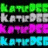 pixelated text displaying "KattieDEE" in multiple colors across and with no visible animation changes