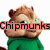 A pixelated chipmunk character in a green sweater appears across four with changing text overlays and expressions