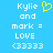 Pixelated text and symbols on a blue background with a yellow heart icon on the left side.