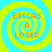 Four identical pixelated spiral icons with orange text reading "BECCAS A LOSER" on a blue and yellow background.