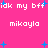 Pixelated text and blue starbursts on a bright pink background with repeated phrases.