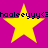 Four yellow stars on a magenta background with black text reading "haaleeyyy<" above each star.