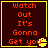 Four identical display red text on dark brown background with yellow border, each containing a yellow Pac-Man-like character at bottom right