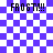 Blue and white checkered background with four instances of 'FROST!!!' text, each in black pixelated font.