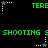 Green pixelated text and star-shaped icons on a black background, with alternating star colors and repeated text patterns.