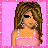 Pixel art contact sheet showing a female character's full body in pink-themed outfit with visible text "TAYLOR" below, arranged across multiple frames on a gray background.