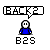Pixelated character in blue shirt with speech bubble text above, labeled B2S below, displayed in three variations with differing speech bubble content.
