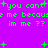 Green pixelated text on purple background with scattered green plus signs, repeating 'you can't see me because I'm in me ??'.