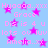 Static image with light blue background, pink text, and pink star shapes scattered throughout.