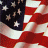 A 48x48 pixel buddy icon featuring a split composition with an American flag on the left and green text reading "Original Icons .com" on a dark green background on the right.