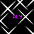 Black background with white geometric lines forming a pattern, four instances of purple text 'ALY' positioned at corners