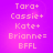 Pixelated text list on gradient purple background with no visible animation changes.