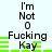 Animated text displays 'I'm Not 0 Fucking Kay' with green horizontal bars shifting across the text in two repeated cycles.