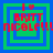 Four identical pixelated squares with green and blue borders display red text reading 'I ❤️ BRITT NICOLE!!!' in a