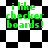 Green text 'i like checker boards!' appears over four distinct black-and-white checkerboard patterns in a