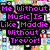 Pixelated text reads "Me Without Music Is Like Maddie Without Trevor!" over a of small icons with various symbols and colors