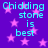 Purple background with pink stars and cyan text reading "Chidding stone is best" repeated in a pattern
