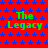 Red background with blue stars and green text reading "The Legacy" repeated across the image.