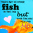 A blue background with a goldfish, pink heart, and text reading 'fish but me' in black font.